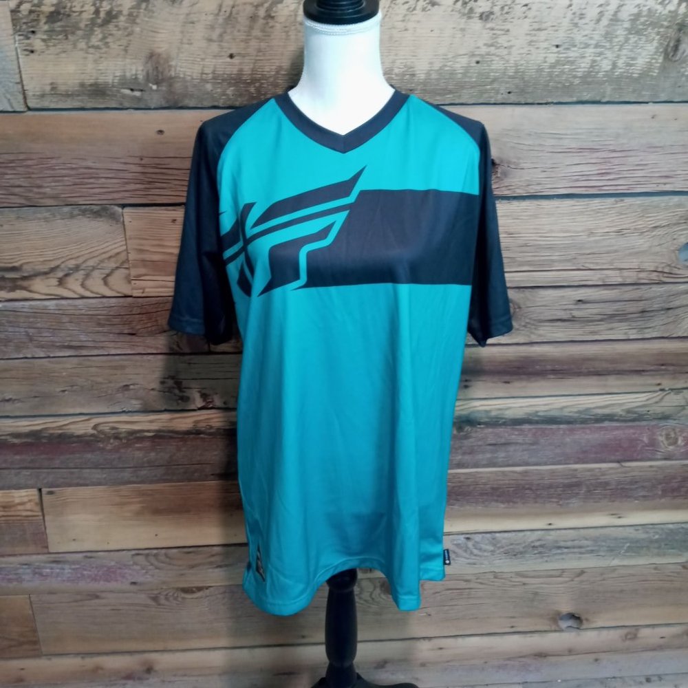 Fly Racing Shirt Mens Large Motocross Dirt biking Cycling Zipper Pouch